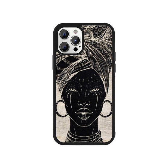 African Lady Face Illustration iPhone 13 / 13 Mini / 13 Pro / 13 Pro Max Case Cover