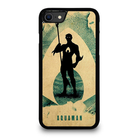 Superhero Silhouette Aquaman Justice League iPhone SE 2020 Case Cover