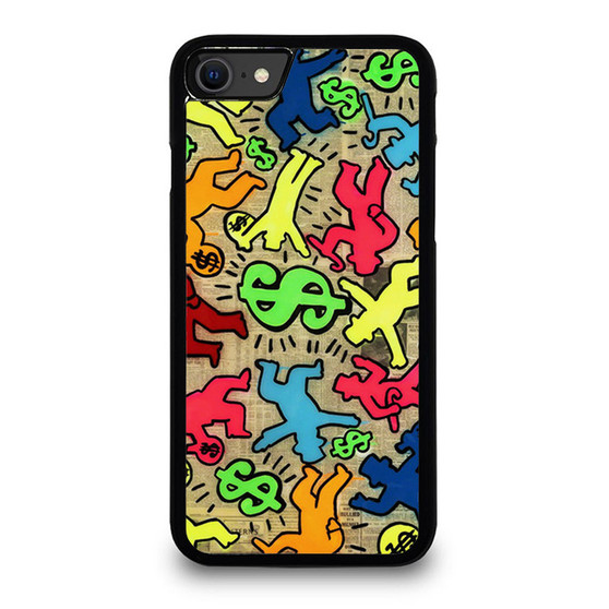 2020 Alec Monopoly Banksy High Quality Handpainted And Keith Haring iPhone SE 2020 Case Cover