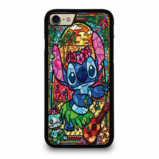Disney Lilo And Stitch Stained Glass Fan Art iPhone 7 / 7 Plus / 8 / 8 Plus Case Cover