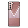 Scratched Rose Gold Wood Print Samsung Galaxy S21 / S21 Plus / S21 Ultra Case Cover
