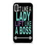Act Like Lady Lift Like A Boss Funny Gym Fitness Quote iPhone XR / X / XS / XS Max Case Cover