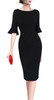 Flare Trumpet Bell Sleeve Dress