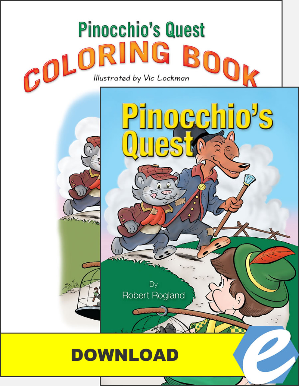 Pinocchio's Quest - Novel and Coloring Book Set - PDF Download