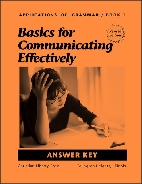 Applications of Grammar Book 1: Basics for Communicating Effectively - Answer Key