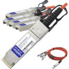 QSFP-4SFP-AOC1M-AO - AddOn 1m Industry Standard QSFP+ Breakout AOC