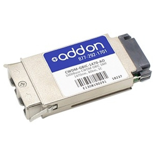 CWDM-GBIC-1470-AO - AddOn Cisco CWDM-GBIC-1470 Compatible GBIC Transceiver