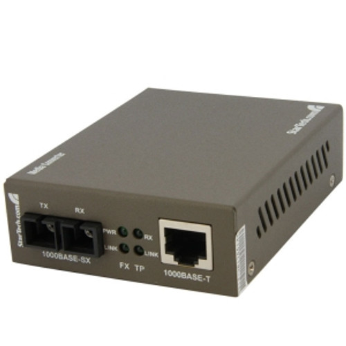 MCMGBSC055 - StarTech.com 1000 Mbps Gigabit Fiber Ethernet Media Converter SC