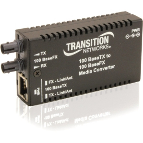 M/E-TX-FX-01(SFP)-NA - Transition Stand-Alone Mini Fast Ethernet Media Converter