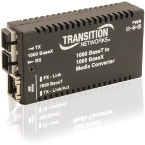 M/GE-T-SX-01-EU - Transition Stand-Alone Mini Gigabit Ethernet Media Converter