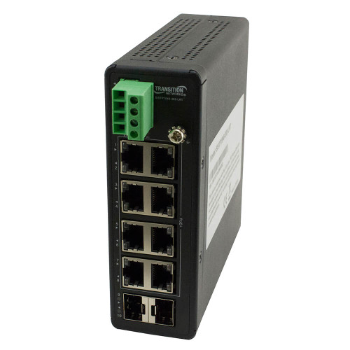 SISTP1040-382-LRT -  (8) 10/100/1000Base-T PoE+ [100 m/328 ft.] ports + (2) 100/1000Base-X SFP slots.