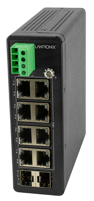 SISTP1040-382B-LRT  - (8) 10/100/1000Base-T PoE+ [100 m/328 ft.] ports + (2) 100/1000Base-X SFP slots .