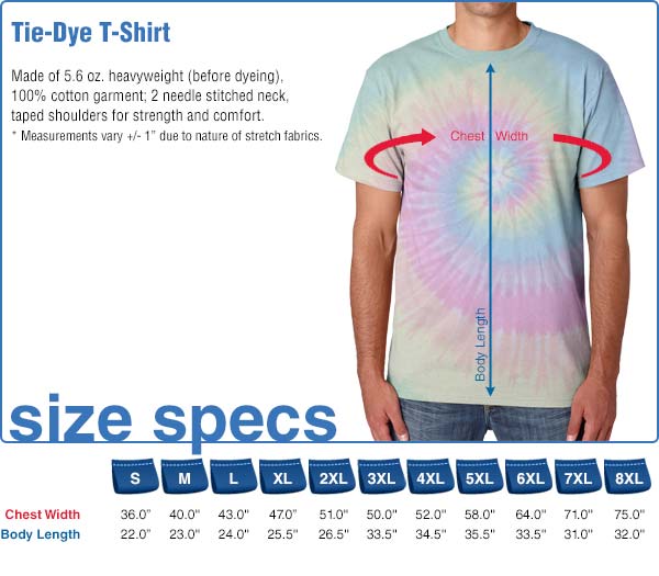 SIZE CHART - Liquid Blue