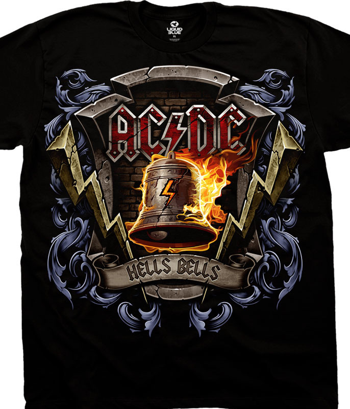 AC/DC Hells Bells Shield Black T-Shirt 