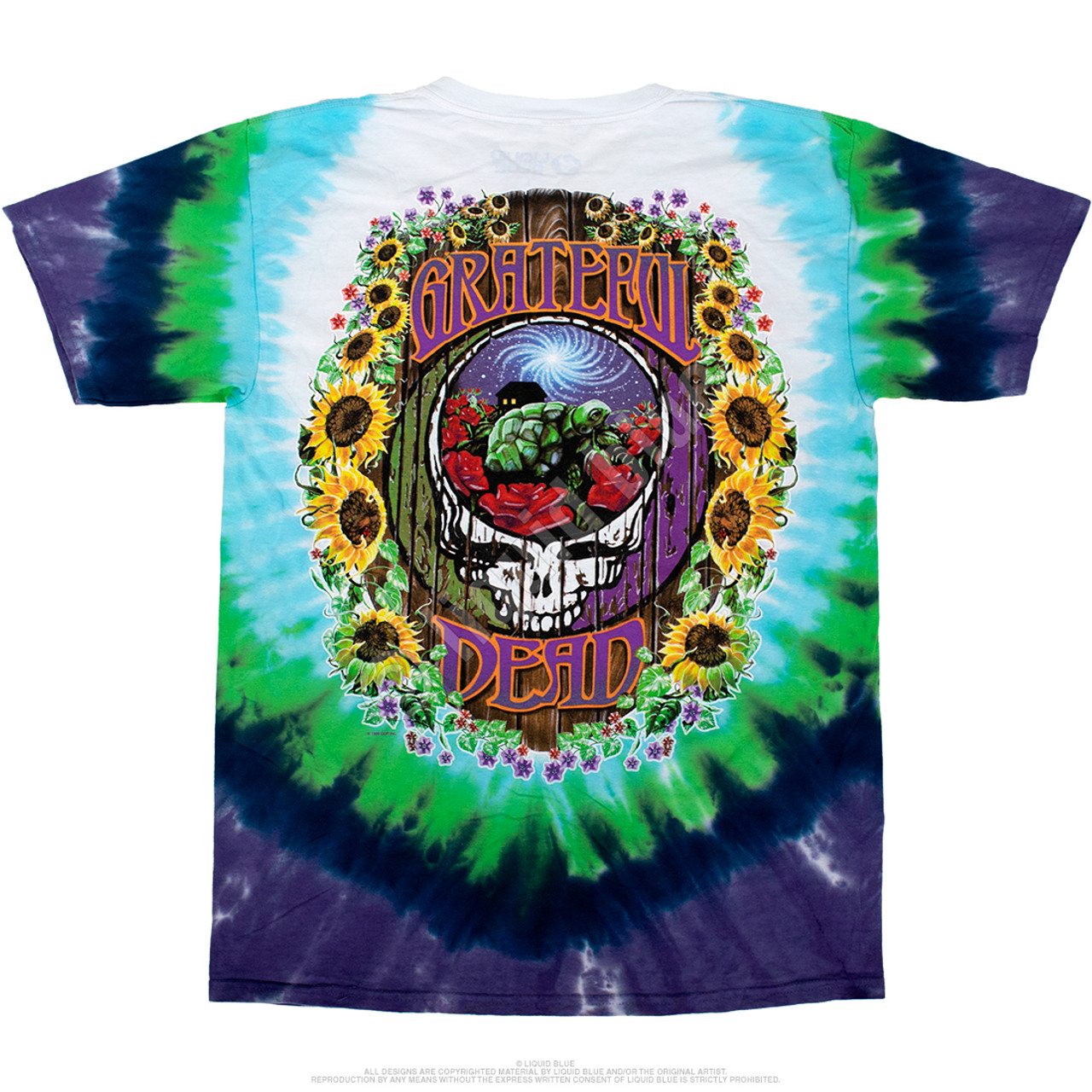 Grateful Dead Terrapin Station Tie-Dye T-Shirt Tee Liquid Blue