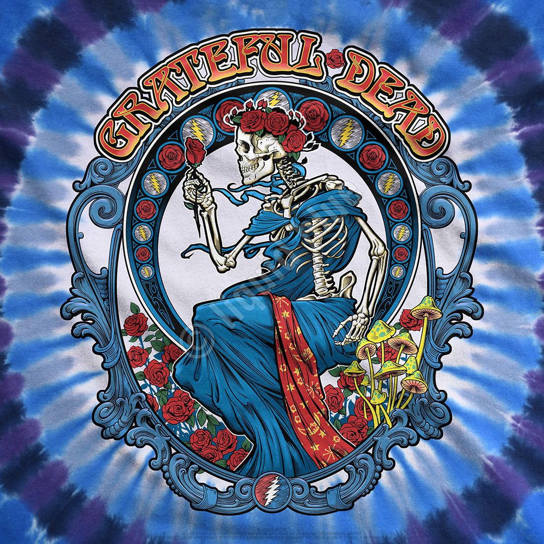 Grateful Dead Bertha Telaio Multi Dip Dye Ufficiale Merce T-Shirt - Foto 10