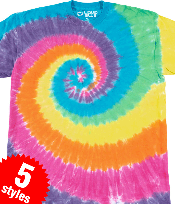 Liquid Blue Unprinted TieDye TShirt Tee by Liquid Blue