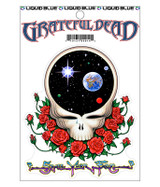 Grateful Dead Space Your Face Sticker Liquid Blue