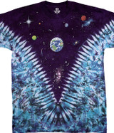 Space Space Top Tie-Dye T-Shirt Tee Liquid Blue