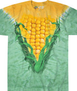 Food Corn Tie-Dye T-Shirt Tee Liquid Blue