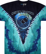 Pink Floyd Pulse V Tie-Dye T-Shirt Tee Liquid Blue