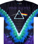 Pink Floyd Dark Side V Tie-Dye T-Shirt Tee Liquid Blue