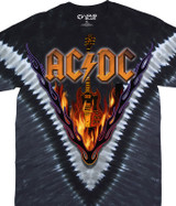 5XLオーバーサイズ LIQUID BLUE ACDC タイダイ Tシャツ AC/DC Hell Tie-Dye T-Shirt Tee Liquid Blue