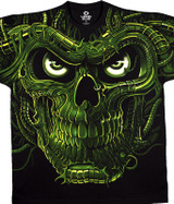 Skull Pile Blue Black T-Shirt Tee 