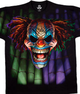 Street Life Colored Clowns Black T-Shirt Tee Liquid Blue