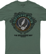 Grateful Dead Fillmore Green Athletic T-Shirt Tee Liquid Blue Grateful Dead Fillmore Green Athletic T-Shirt Tee Liquid Blue