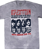 Led Zeppelin Icarus 1975 Tie-Dye T-Shirt Tee Liquid Blue