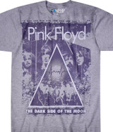 Pink Floyd Live Heather Grey Poly-Cotton T-Shirt Tee Liquid Blue