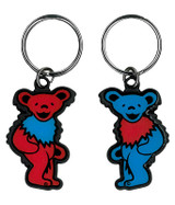 Grateful Dead Red and Blue Bear Keychain Liquid Blue