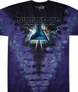 Pink Floyd Dark Side Vortex Tie-Dye T-Shirt Tee Liquid Blue