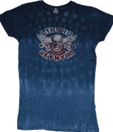 Americana Stars And Stripes Tie-Dye T-Shirt Tee Liquid Blue