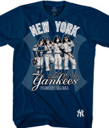 MLB New York Yankees KISS Dressed to Kill Navy T-Shirt Tee Liquid Blue