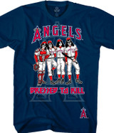 MLB Los Angeles Angels KISS Dressed to Kill Navy T-Shirt Tee Liquid Blue