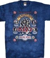 KISS Cobo Hall Tie-Dye T-Shirt Tee Liquid Blue