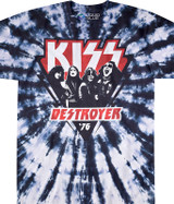 KISS Destroyer Tie-Dye T-Shirt Tee Liquid Blue