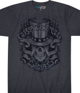 Grateful Dead Memorial Ballroom Dark Heather Poly-Cotton T-Shirt Tee Liquid Blue