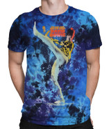 David Bowie Kick Tie-Dye T-Shirt Tee Liquid Blue