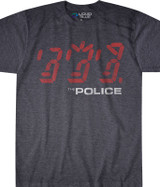 The Police Ghost in the Machine Dark Heather Poly-Cotton T-Shirt Tee Liquid Blue