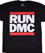 RUN DMC Classic Logo Black T-Shirt Tee