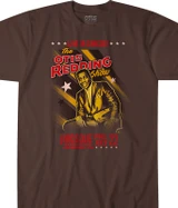 Otis Redding Mosque Theatre Brown Athletic T-Shirt Tee Liquid Blue