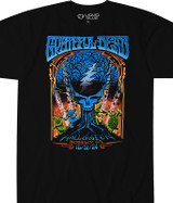 Grateful Dead Halloween Dead Black Athletic T-Shirt Tee Liquid Blue