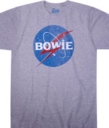 Bowies in Space Heather Poly-Cotton T-Shirt Tee Liquid Blue