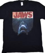 Jaws Poster Again Black T-Shirt Tee