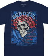 Grateful Dead Bertha Ballroom Navy T-Shirt Tee Liquid Blue