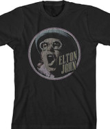 Elton John Homage 2 Black T-Shirt Tee