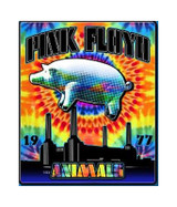 Pink Floyd Tie-Dye Animals Fleece Blanket